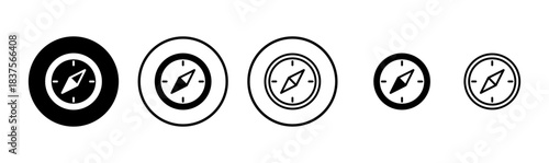 Compass icon logo design. arrow compass icon sign and symbol