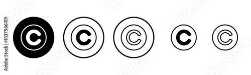 Copyright icon logo design. copyright sign and symbol