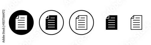 Document icon logo design. Paper sign and symbol. File Icon