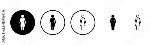 Female icon logo design. woman sign and symbol