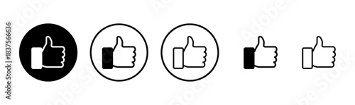 Like icon logo design. Thumbs up sign and symbol. Hand like
