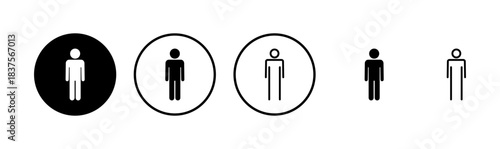 Man icon logo design. male sign and symbol. human symbol