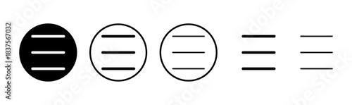 Menu icon logo design. web menu sign and symbol. hamburger menu symbol