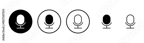Microphone icon logo design. karaoke sign and symbol