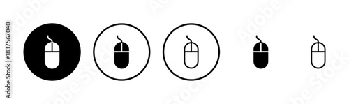 Mouse icon logo design. click sign and symbol. pointer icon vector.