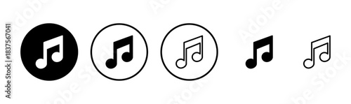 Music icon logo design. note music sign and symbol
