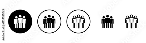 people icon logo design. person sign and symbol. User Icon vector