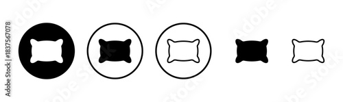 Pillow icon logo design. Pillow sign and symbol. Comfortable fluffy pillow