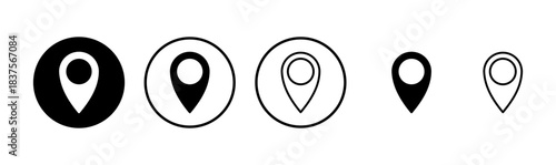 Pin icon logo design. Location sign and symbol. destination icon. map pin