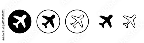 Plane icon logo design. Airplane sign and symbol. Flight transport symbol. Travel sign. aeroplane