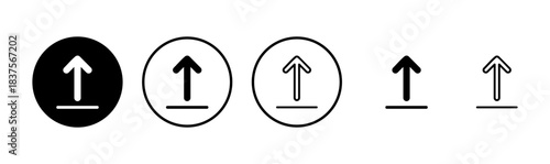 Upload icon logo design. load data sign and symbol