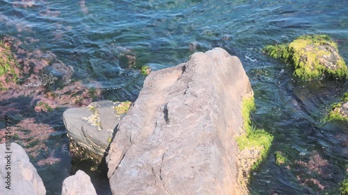 Rocky Lakeshore Landscape medium shot