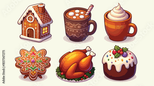 Christmas Food & Treats Icons