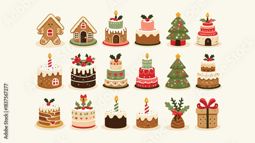 Sweet and Colorful cake gingerbread Collection