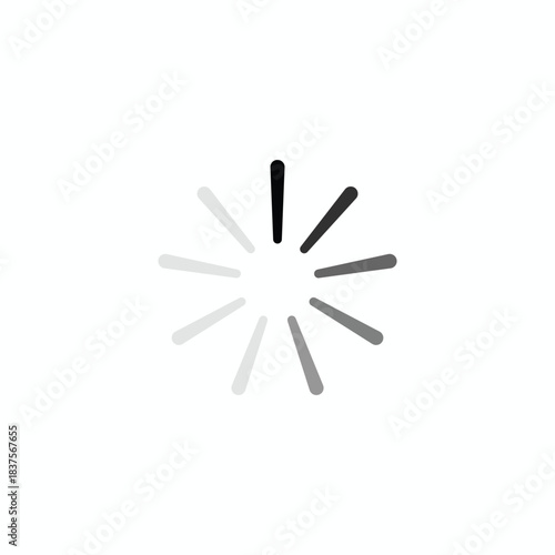 Loading icon vector spinner for website or app interface design. Progress circle symbol isolated on white background