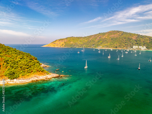 Top view seashore waves nature background,Amazing waves crashing on rocks seascape view
