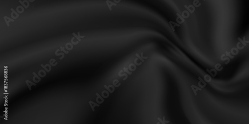 Black gray satin dark fabric texture luxurious shiny that is abstract silk cloth background with patterns soft waves blur beautiful, hand-drawn digital illustration