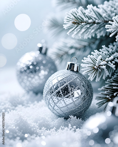 Frosty Silver Christmas Glow