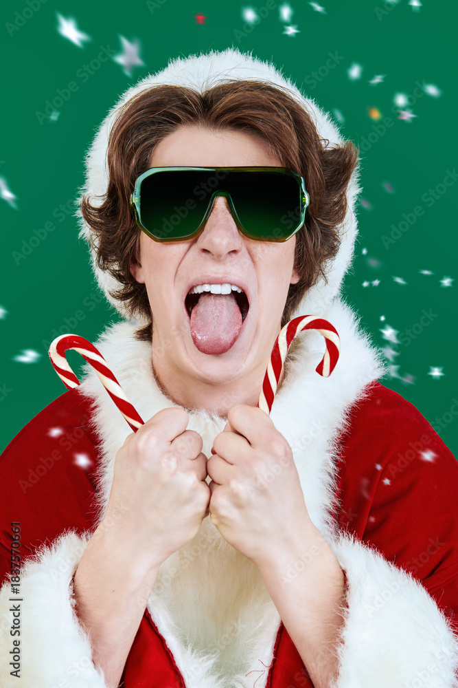 Fototapeta premium Fun Expression Santa