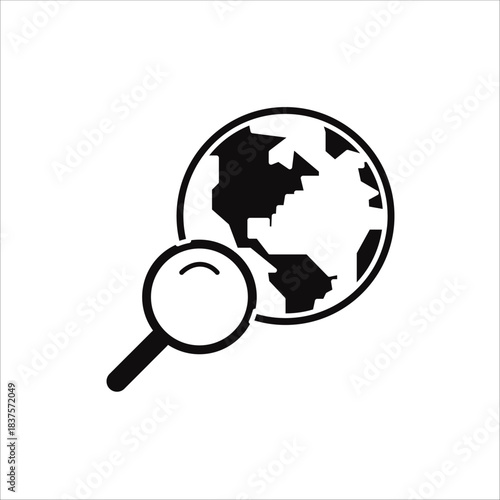 exploration icons. simple solid vector