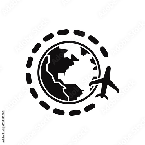 voyage icons. simple solid vector