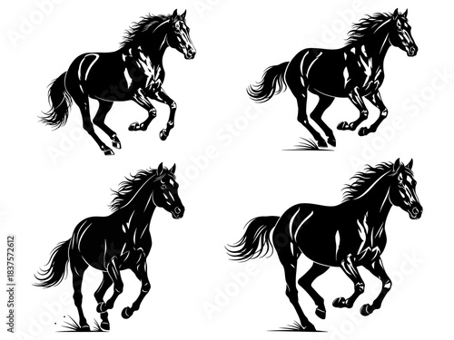 Galloping Horse Silhouette