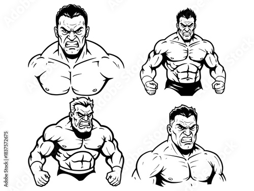 Muscular Man Illustration