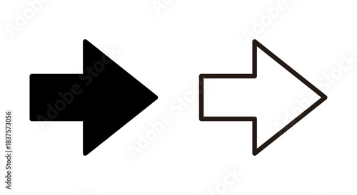 Arrow icon symbol for apps and websites. Arrow sign and symbol for web design.