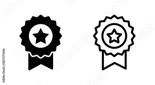 Badge icon symbol for apps and websites. Awards icon vector. Achieve sign and symbols. Stamp
