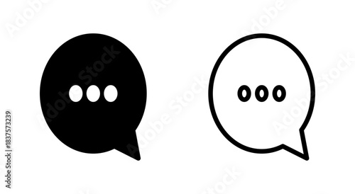 Chat icon symbol for apps and websites. speech bubble sign and symbol. comment icon. message