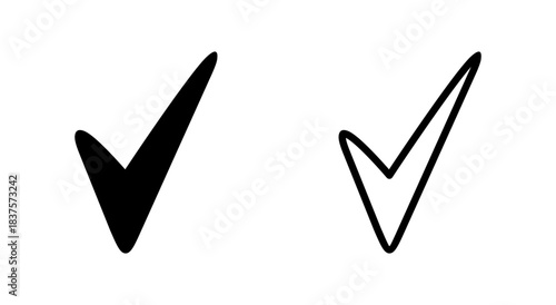 Check mark icon symbol for apps and websites. Tick mark sign and symbol
