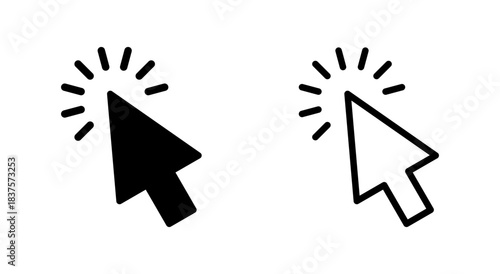 Click icon symbol for apps and websites. pointer arrow sign and symbol. cursor icon