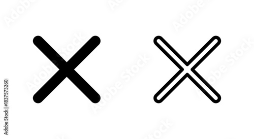 Close icon symbol for apps and websites. Delete sign and symbol. cross sign