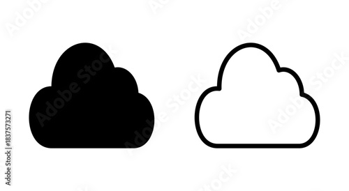 Cloud icon symbol for apps and websites. cloud sign and symbol