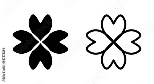 Clover icon symbol for apps and websites. clover sign and symbol. four leaf clover icon.