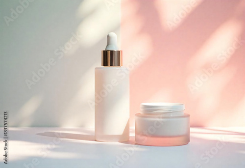 Minimalist skincare product mockup