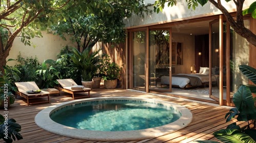 Wallpaper Mural Luxury Modern Villa with Private Pool and Tropical Garden Torontodigital.ca