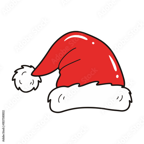 Santa hat isolated on transparent background