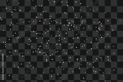 A transparent background image of falling snow,