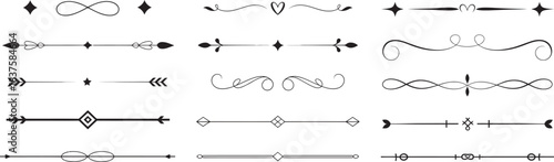Collection of Decorative Ornate Dividers and Page Ornaments