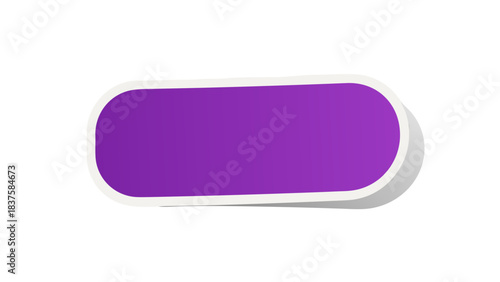 A Rounded Rectangle Button Shape With Purple Gradient Fill And White Border On A Black Background With A Subtle Shadow Effect Ideal For Web Design And User Interface Elements