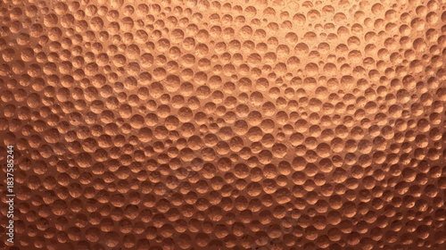 Hammered copper metal surface with a textured, dimpled pattern and warm metallic sheen.