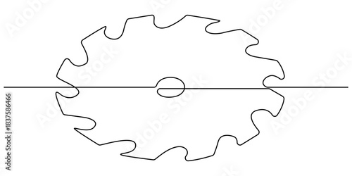Hand saw icon line continuous drawing vector. One line Ripping saw icon vector background. Wood saw icon. Continuous outline of a Woodworking tool icon.