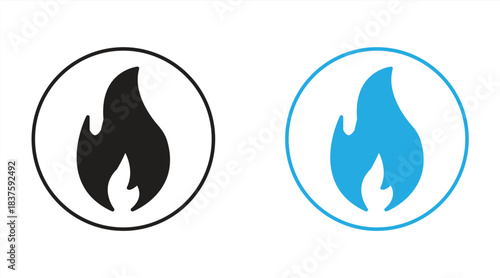 vector fire icon, eps 10, vector illustration