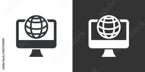 Global Access icon. Solid glyph series icon