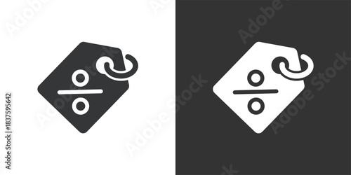 Promo Tag icon. Solid glyph series icon