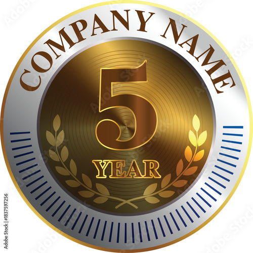 Golden Laurel 5-Year Commemorative Pin