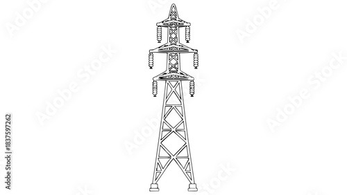 2D Electric Power Tower SVG