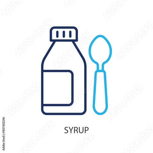 Syrup thin line icons. Original vector illustration.