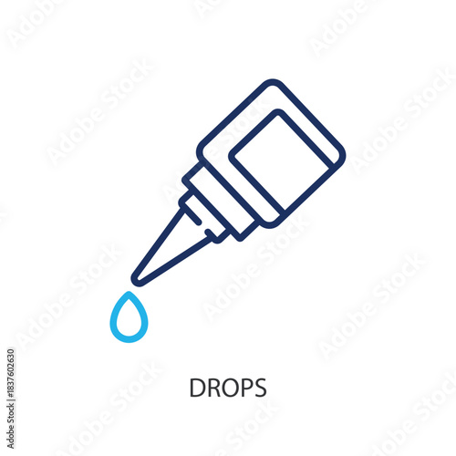 Drops thin line icons. Original vector illustration.
